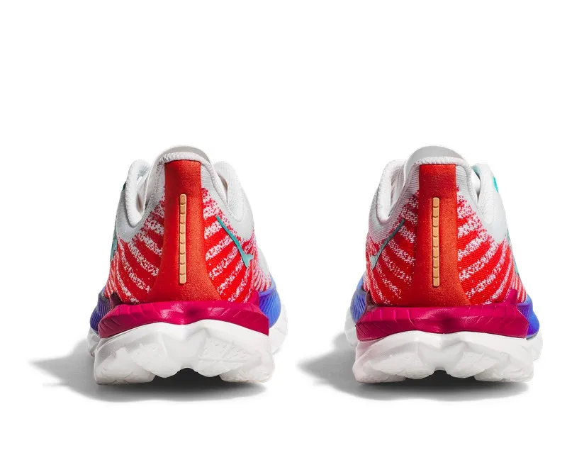 Hoka MACH 5 Mujer WHITE/FLAME