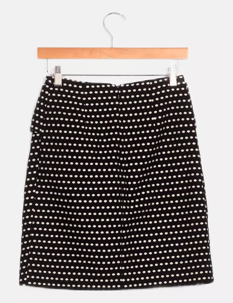 Hoss Intropia Falda negra estampado lunares