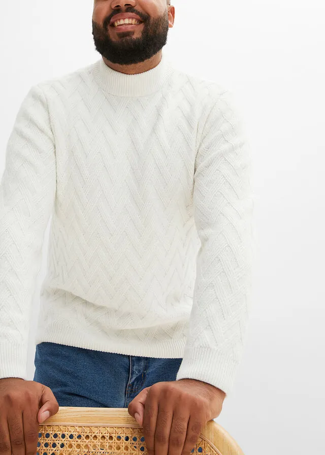 Jersey de cuello alto Antracita jaspeado