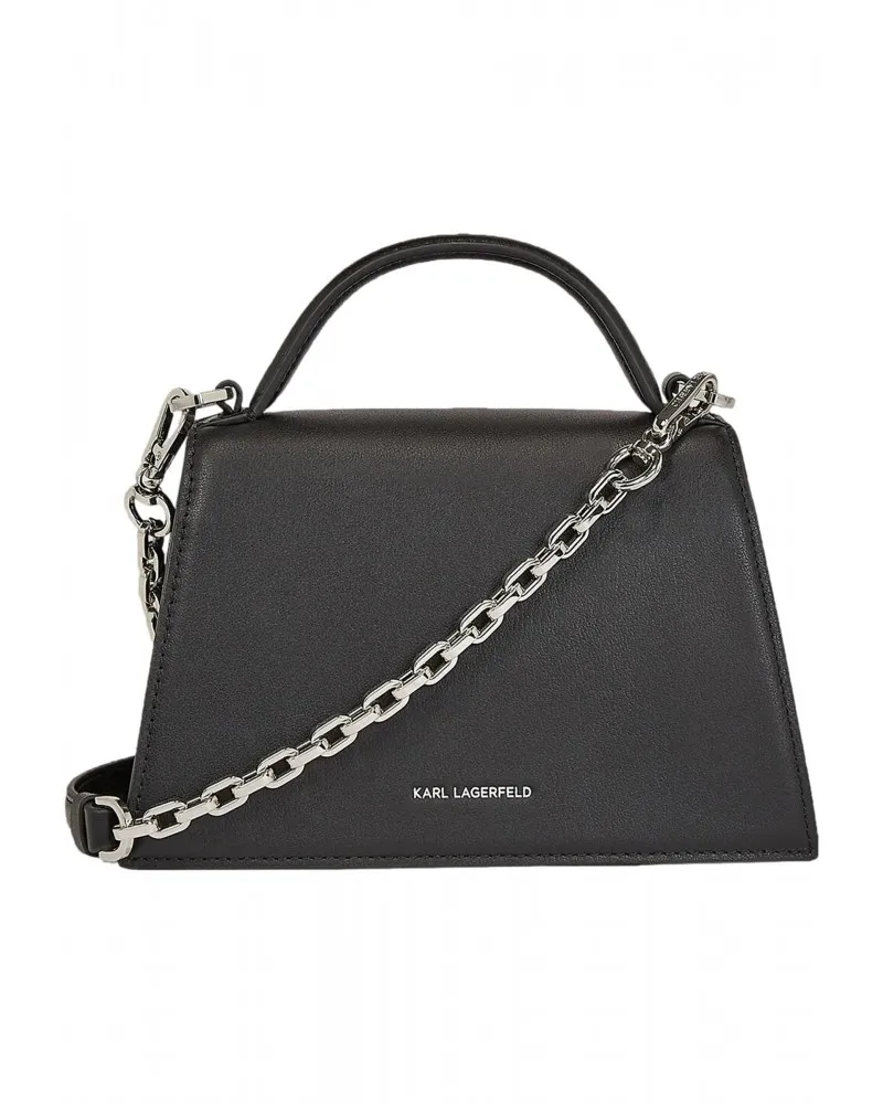 KARL LAGERFELD  BOLSO CROSSBODY PEQUEñO CON LOGO K/SIGNATURE PLATEADO