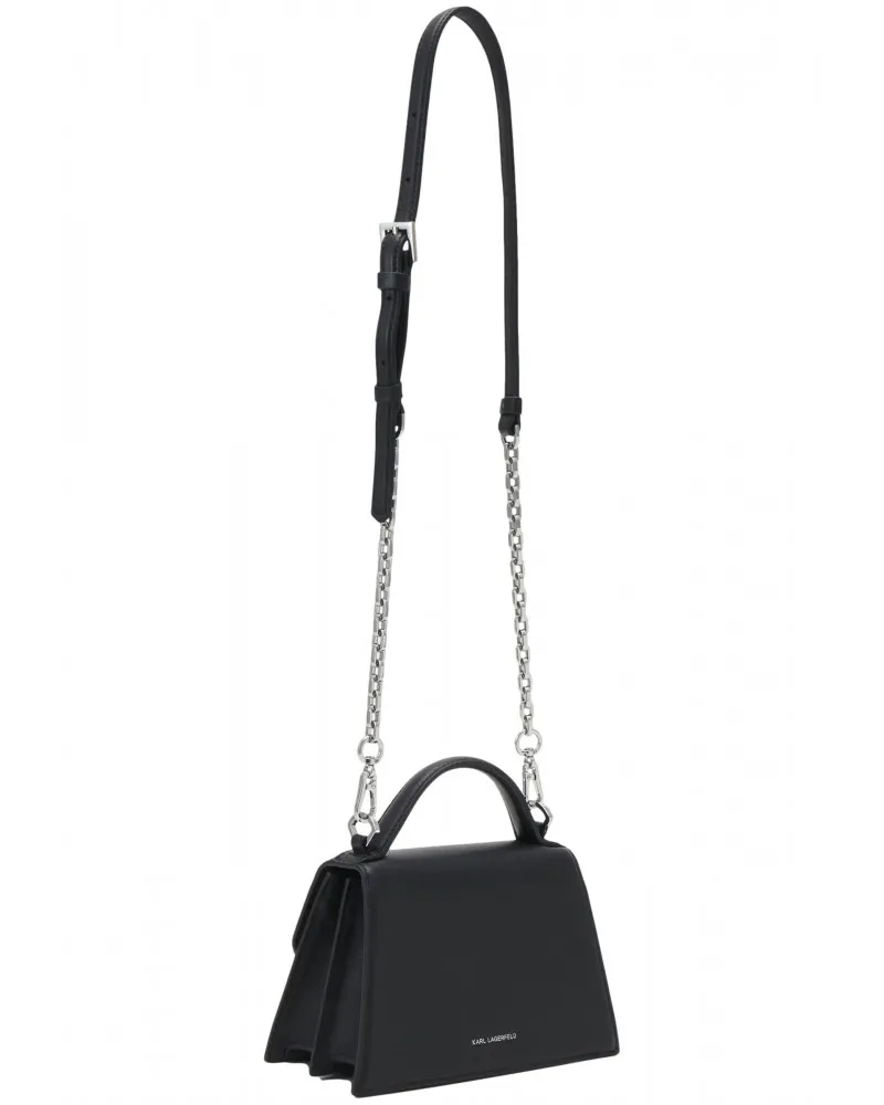 KARL LAGERFELD  BOLSO CROSSBODY PEQUEñO CON LOGO K/SIGNATURE PLATEADO