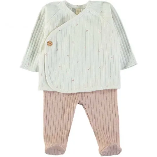 lillymom Conjunto primera puesta Dots nude