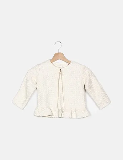 Mango Abrigo beige textura
