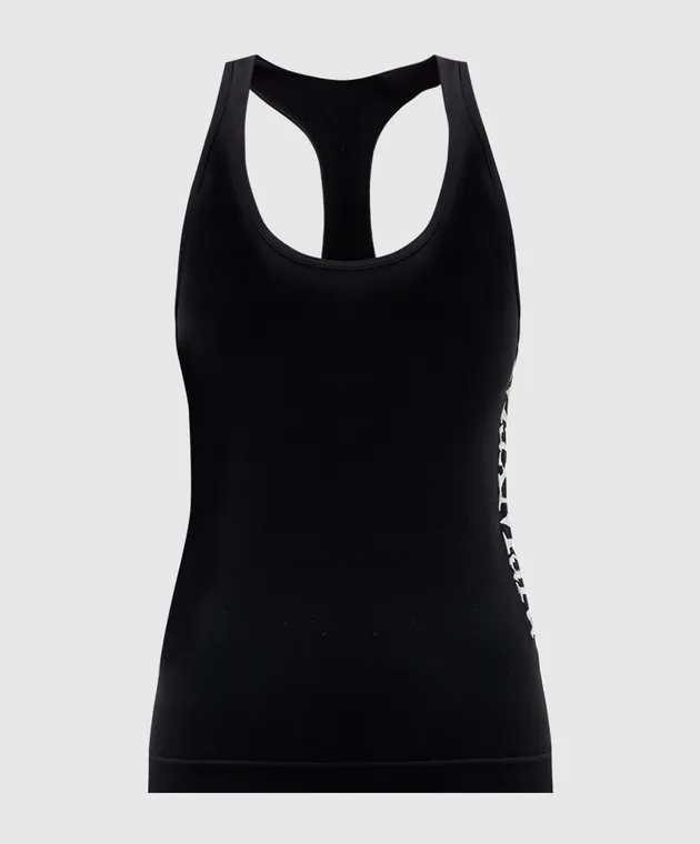 Max Mara Black top FORTUNA with logo pattern