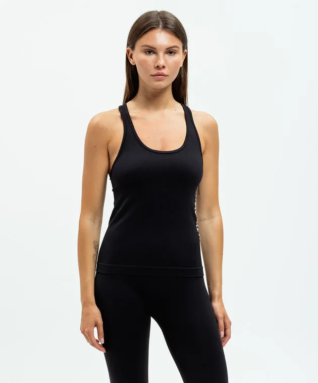 Max Mara Black top FORTUNA with logo pattern