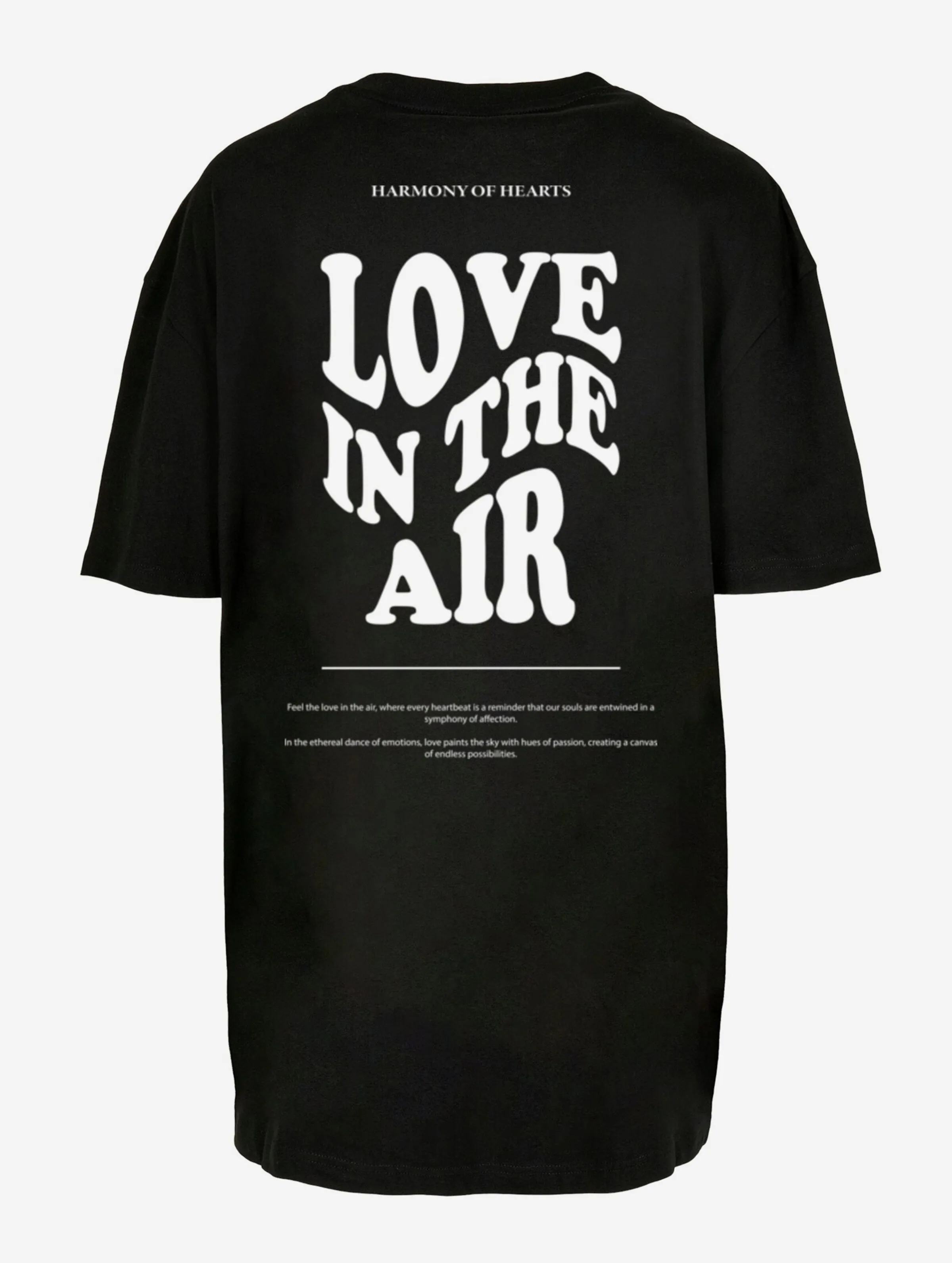 MERCHCODE LADIES LOVE IN THE AIR OVERSIZED BOYFRIEND TSHIRTS