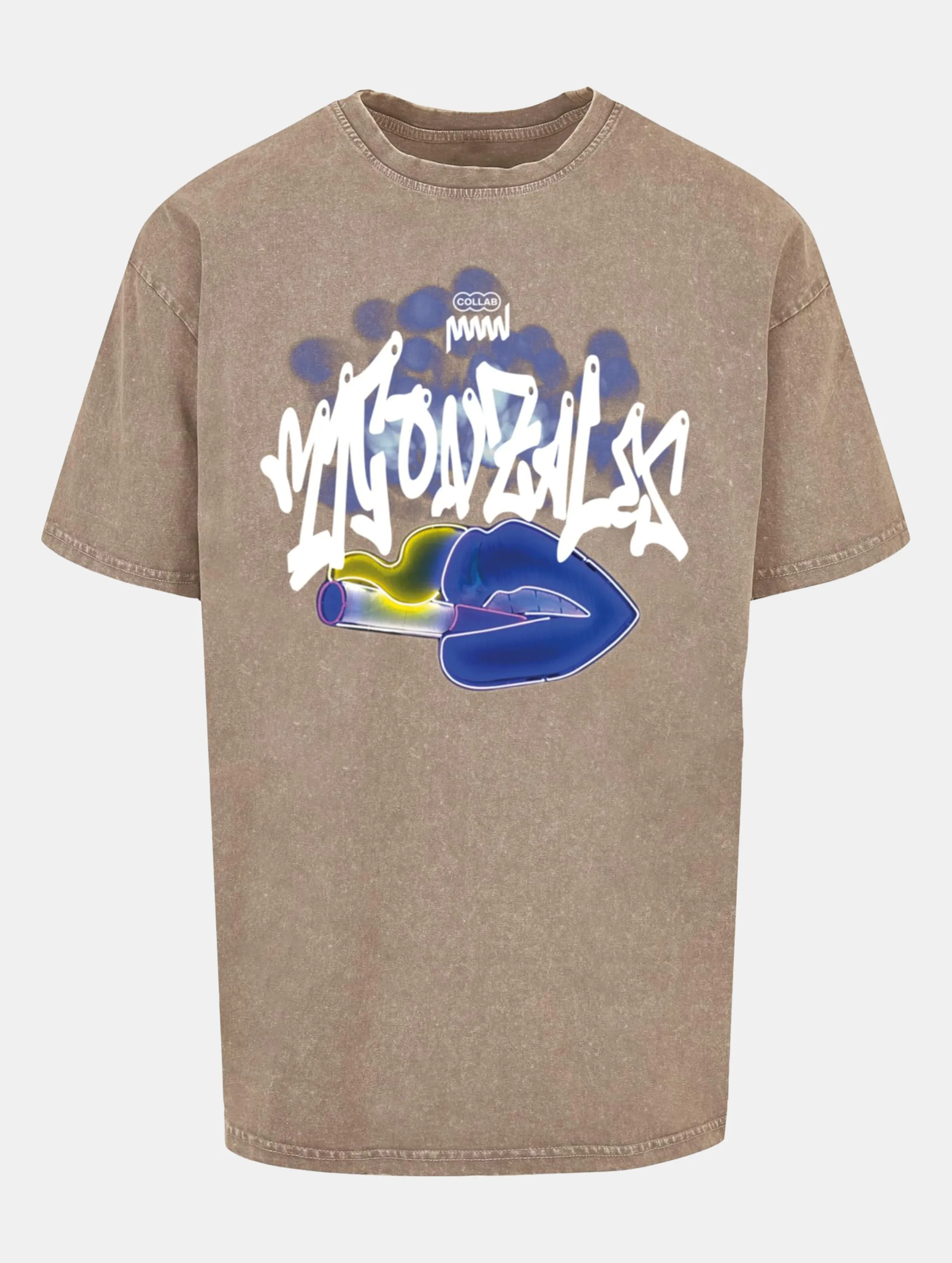 MJ GONZALES LADIES KISS X ACID WASHED HEAVY OVERSIZED TSHIRTS