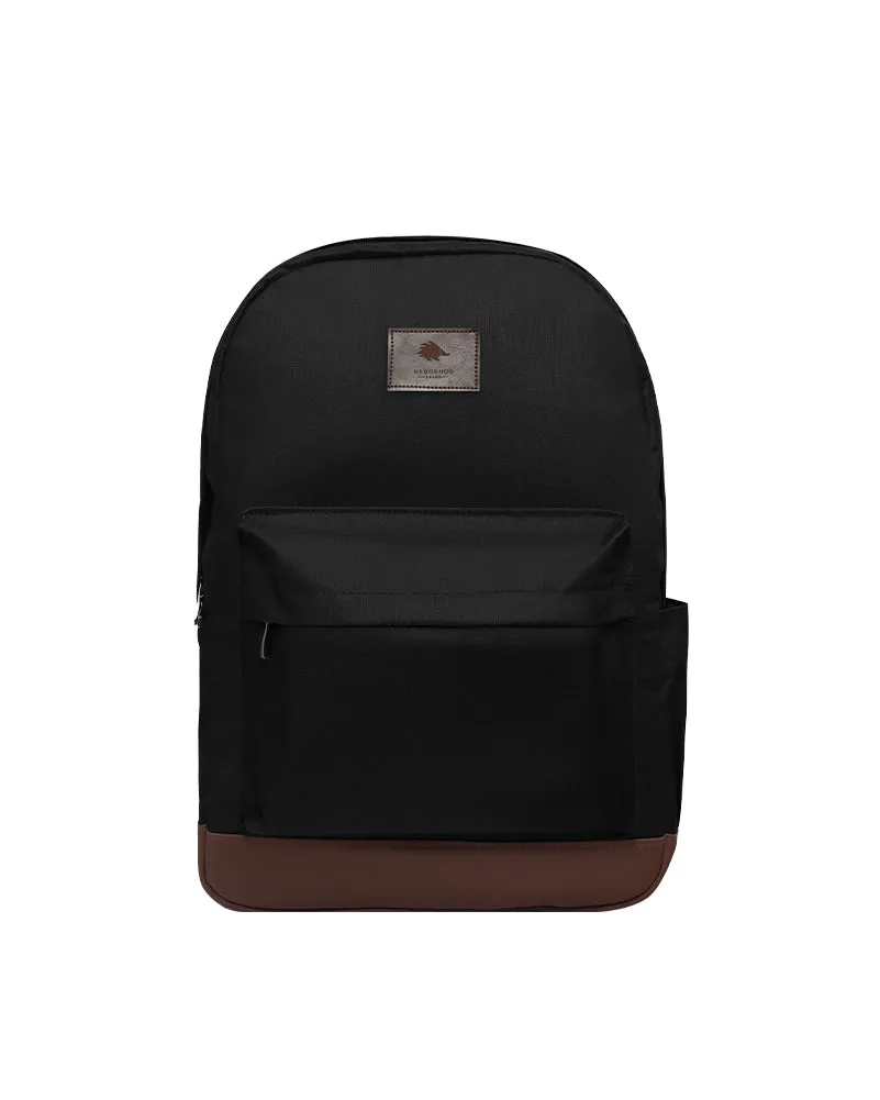 MOCHILA BASSIC BLACK CON CUERINA CAF