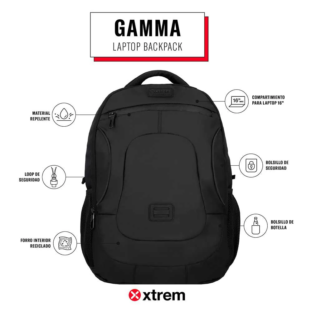 Mochila Notebook Xtrem Gamma 5XT Negro 16"