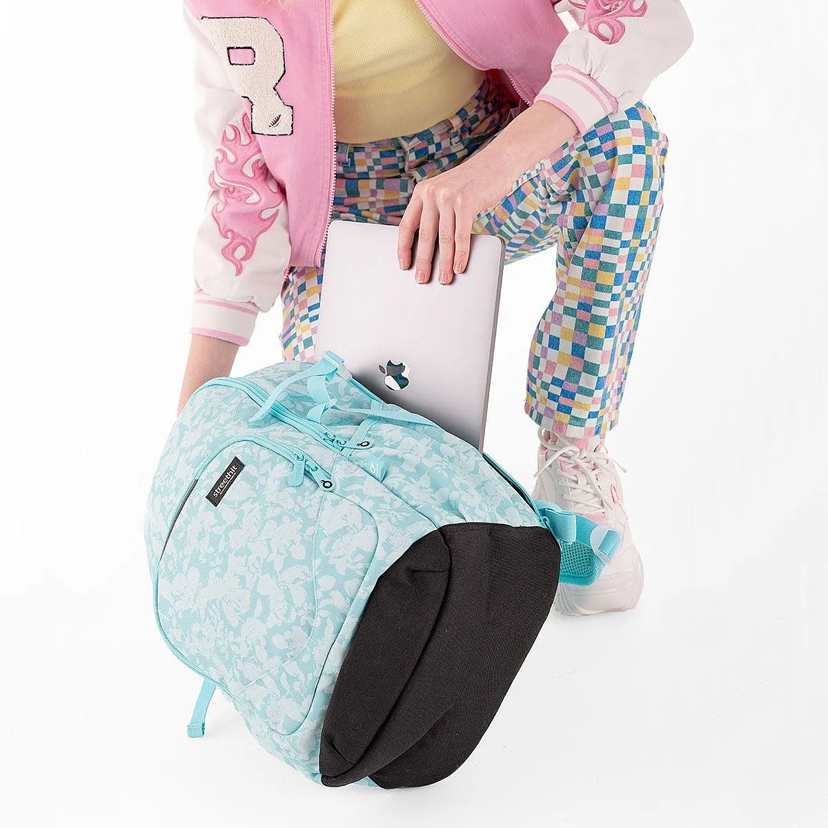 MOCHILA TOPGAL YOKO 22030  BLUE/FLOWERS