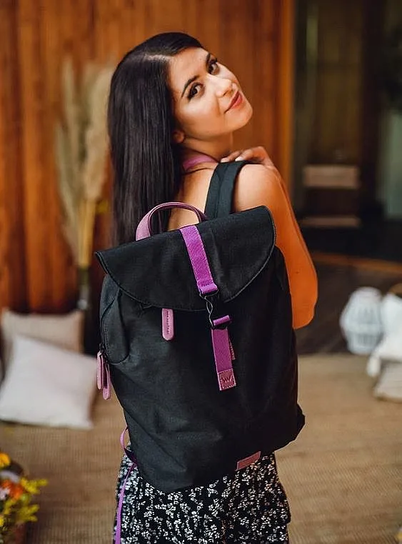 MOCHILA VUCH CORBIN  BLACK/PURPLE  WOMEN´S