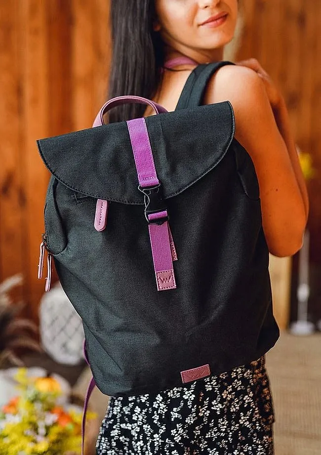 MOCHILA VUCH CORBIN  BLACK/PURPLE  WOMEN´S