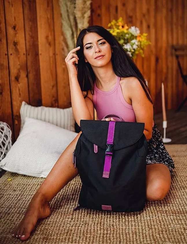 MOCHILA VUCH CORBIN  BLACK/PURPLE  WOMEN´S