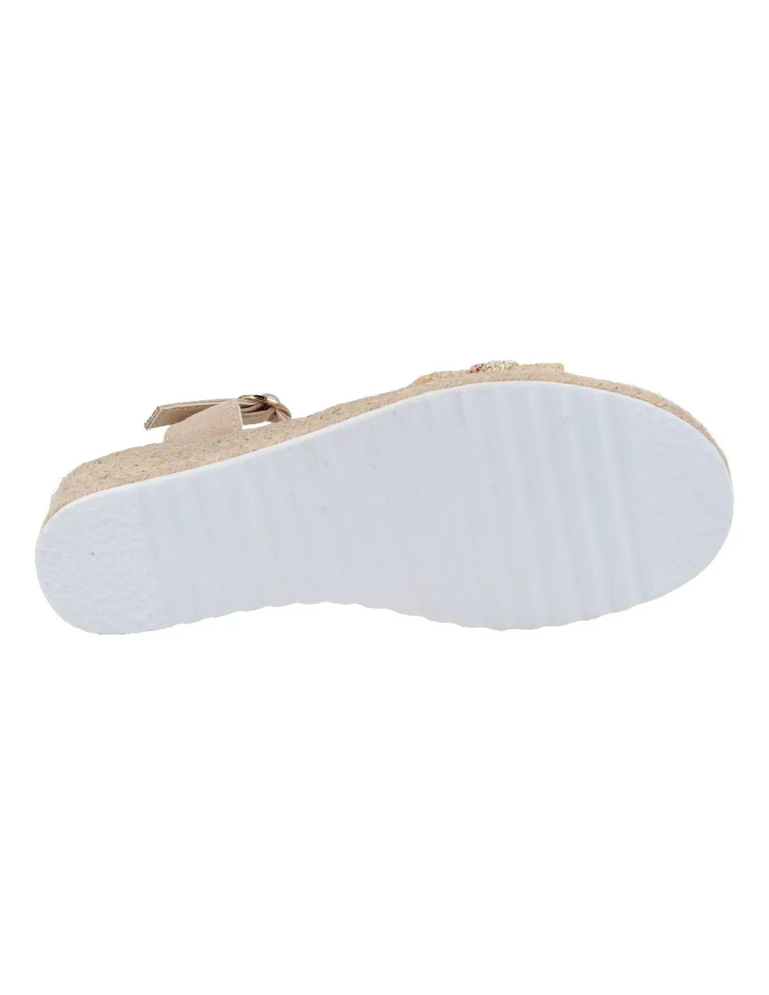 MUSTANG  SANDALIA NIñA CUñA ONDAS BEIGE