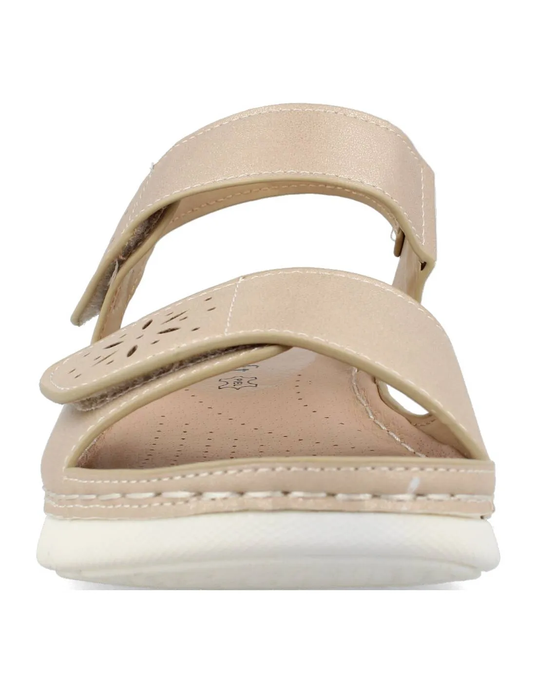 MYSOFT  SANDALIA VELCROS BEIGE
