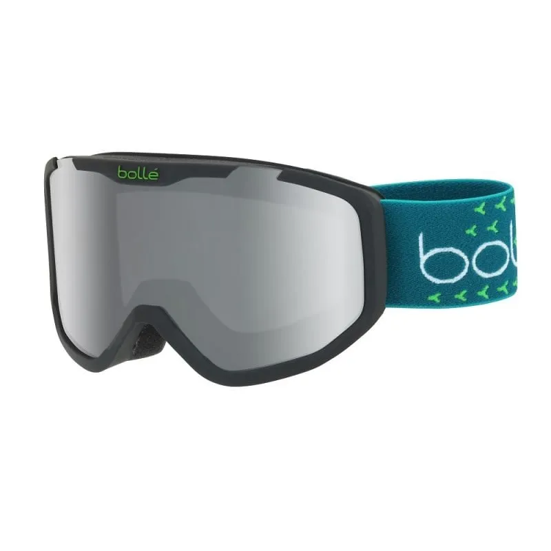 Máscara de esquí para niños Bollé Rocket Plus (Negro mate Verde Negro Cromo)