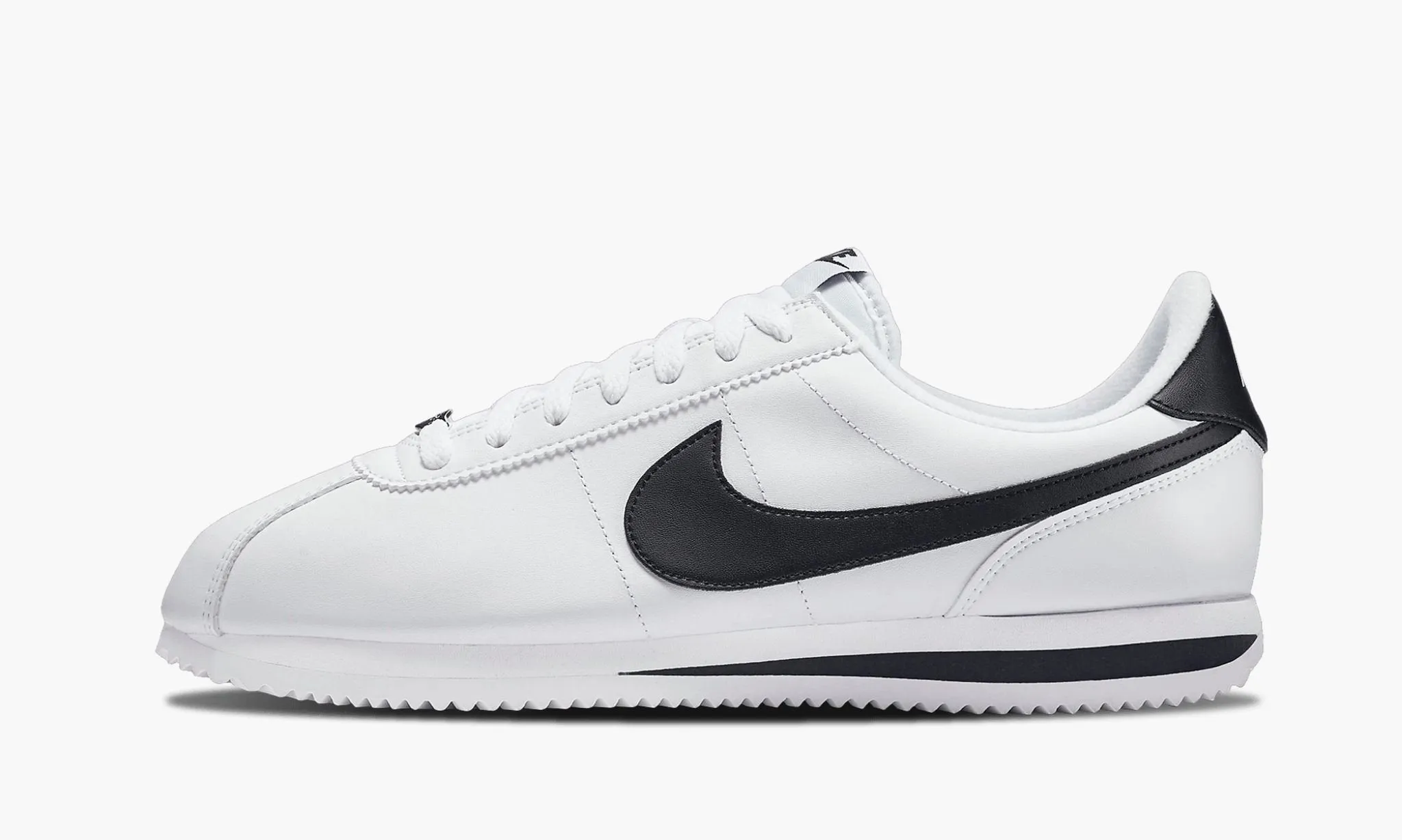 N372O NIKE CORTEZ BLANCO NEGRO DE PIEL