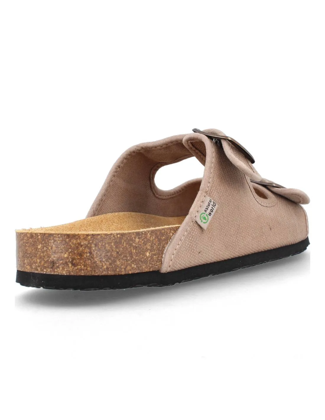 NATURAL WORLD  SANDALIA BIO DOBLE HEBILLA BEIGE