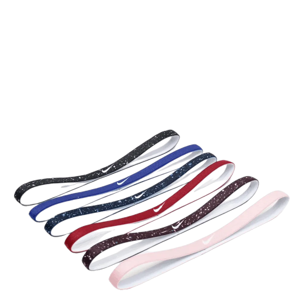 Nike Eq Printed Headnamds 6PK Pink/Black