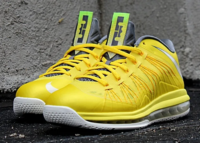 Nike Lebron X  Low "Sonic Yellow" (700/amarillo/blanco/gris)