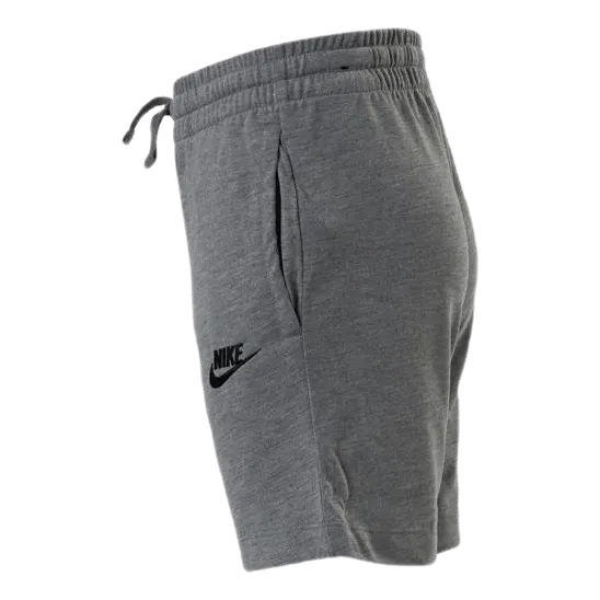 Nike Sportswear Big Kids' (Boys') Jersey Shorts CARBON HEATHER/BLACK/BLACK