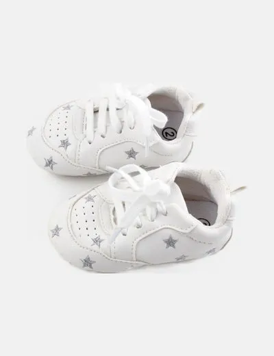 NoName Zapatilla blanca estampada