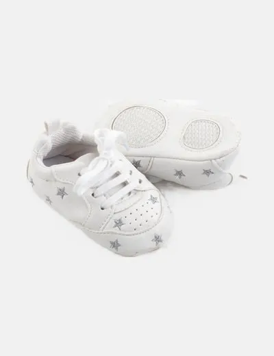 NoName Zapatilla blanca estampada