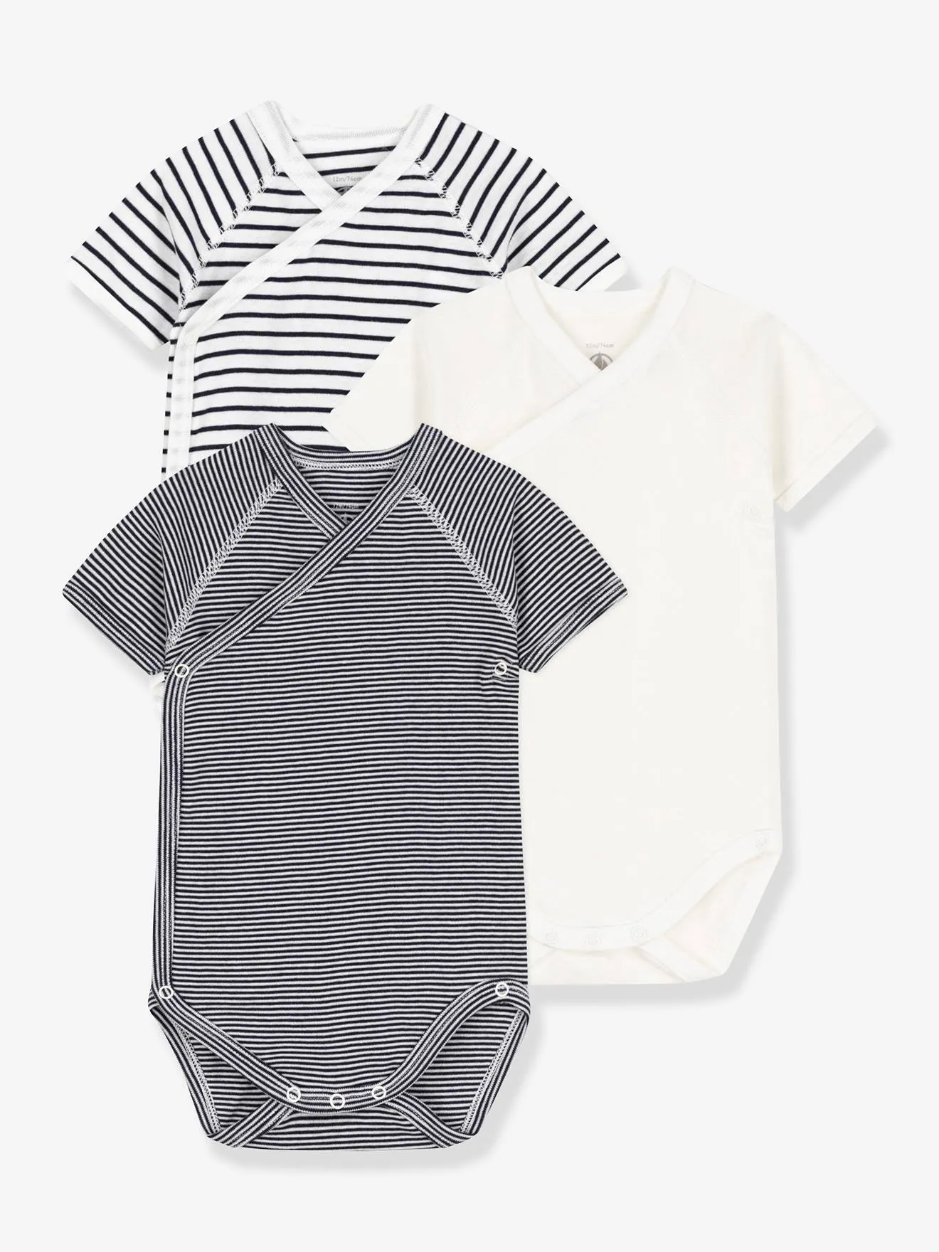 Pack de 3 bodies PETIT BATEAU