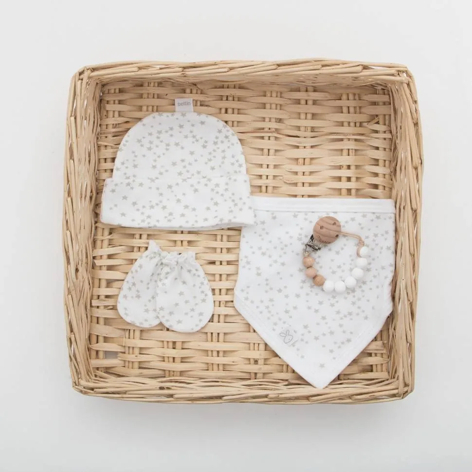 Pack gorro STAR BEIGE beltin newborn