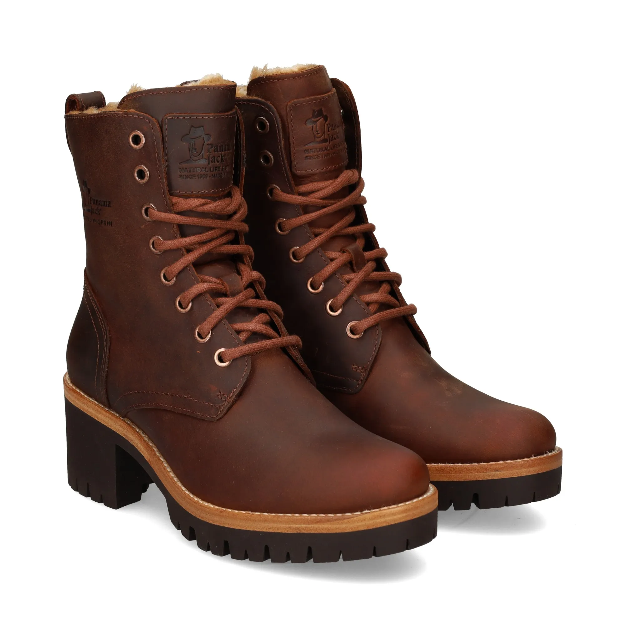 PANAMA JACK Botines con tacón de Mujer B13 CUERO
