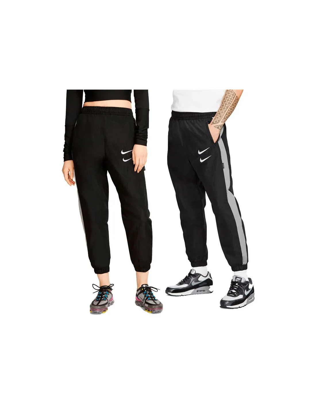 Pantalones Nike Swoosh Negro/Gris