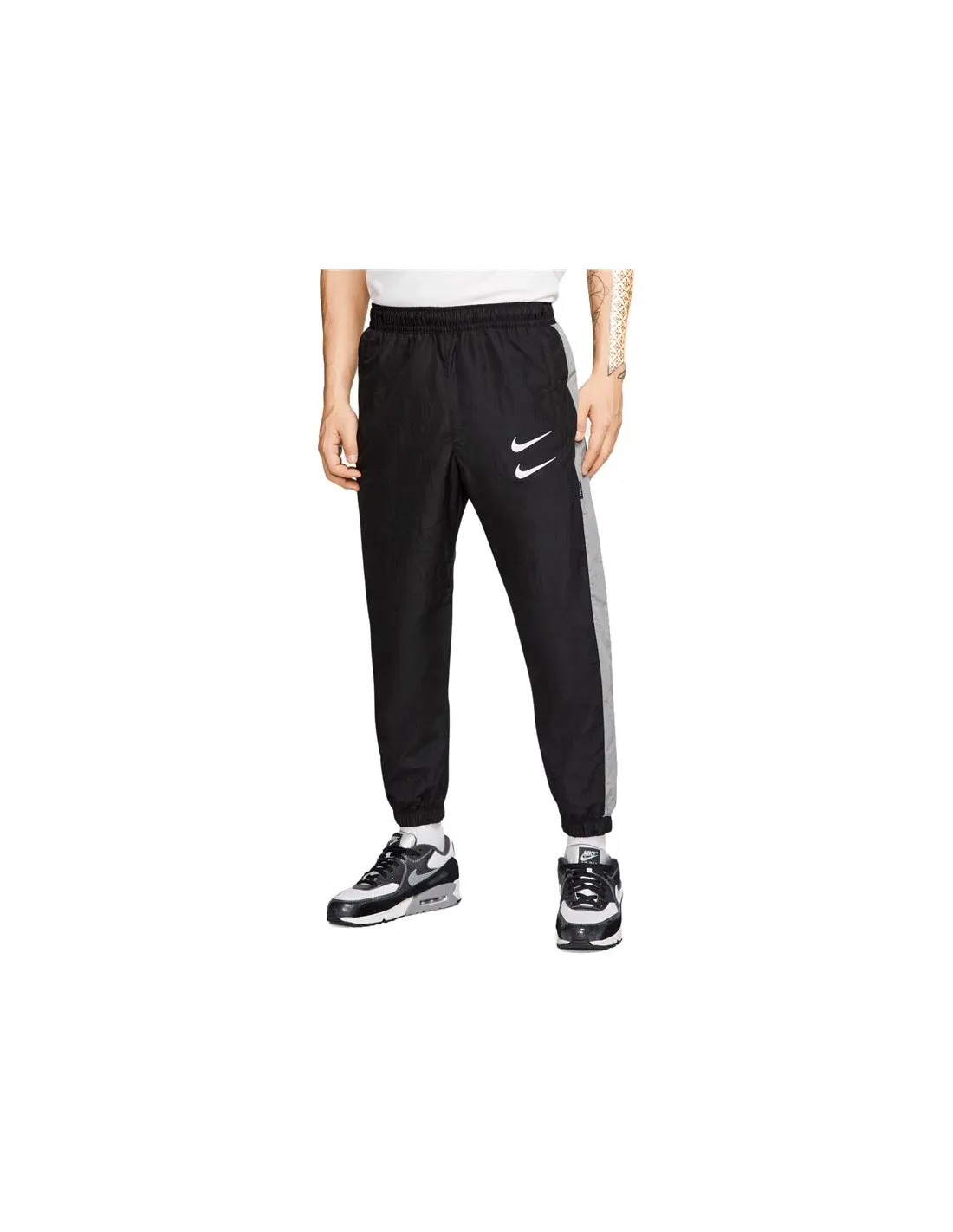 Pantalones Nike Swoosh Negro/Gris