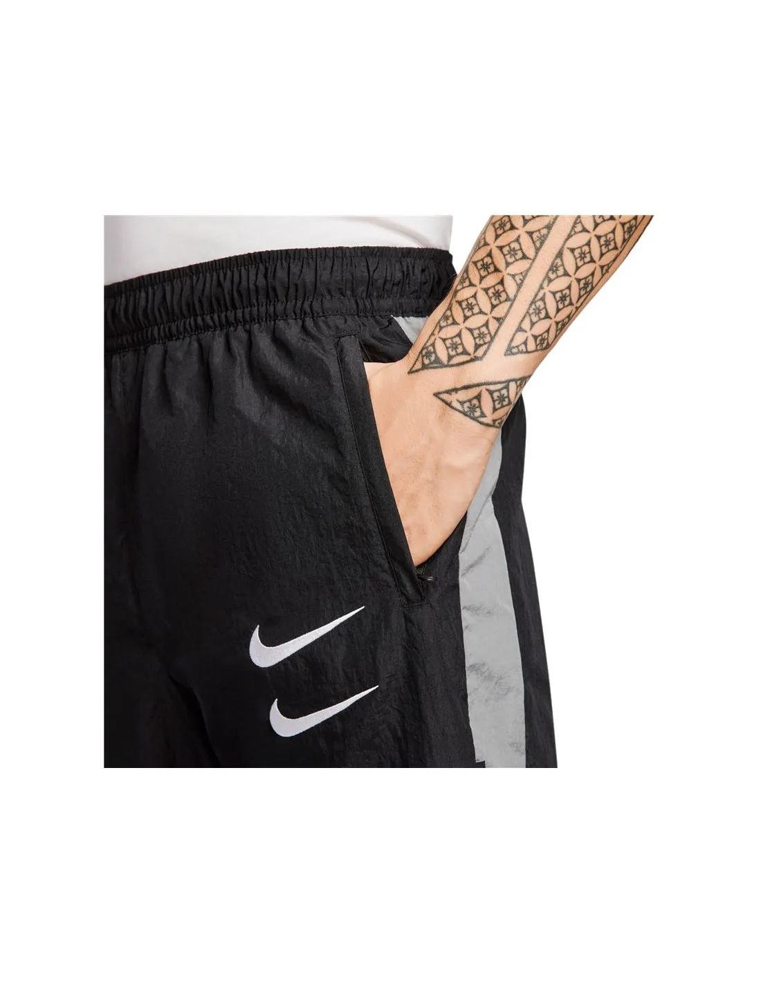 Pantalones Nike Swoosh Negro/Gris