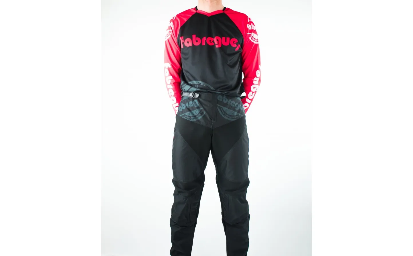 Pantalón Offroad Fabregues Mx Negro Rojo