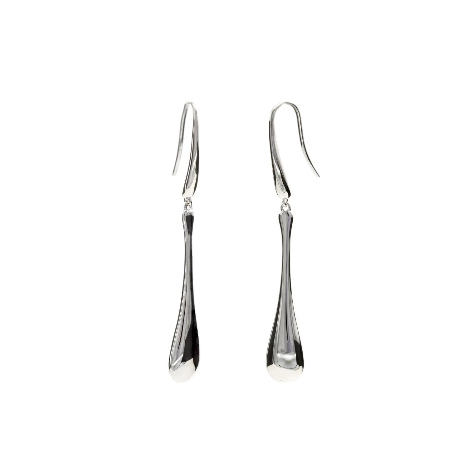 Pendientes originales de plata largos diseo lágrima