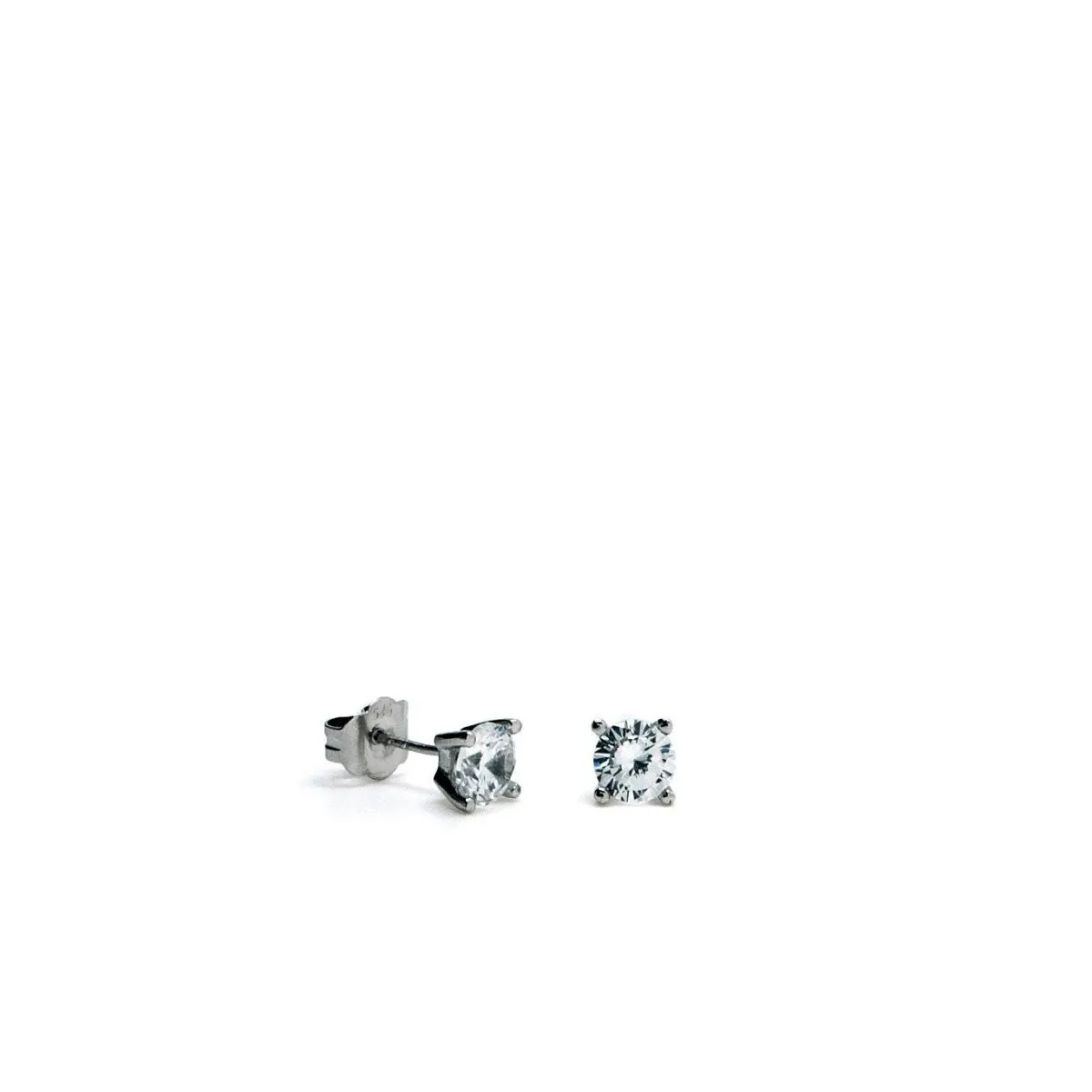 Pendientes pequeos diseo geométrico de plata lisa