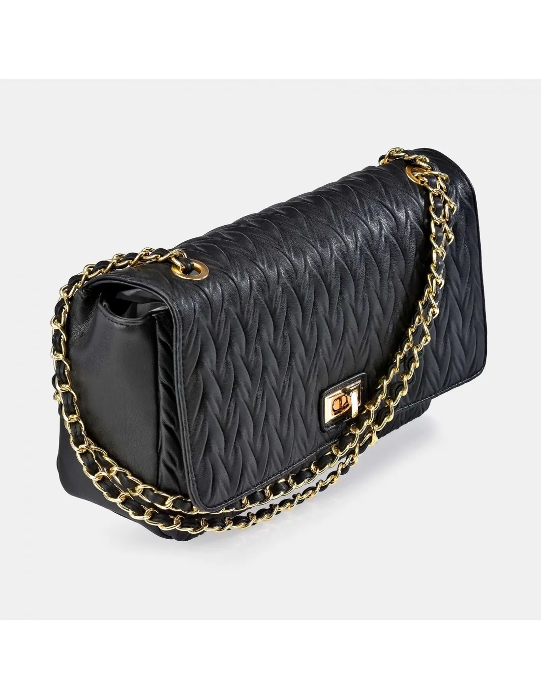 PIERRE CARDIN Bolso Bandolera Cadena Mujer con Solapa símil piel acolchado
