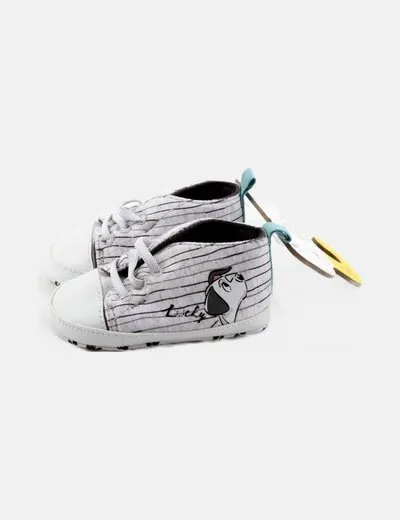 Primark Zapatilla blanca estampada