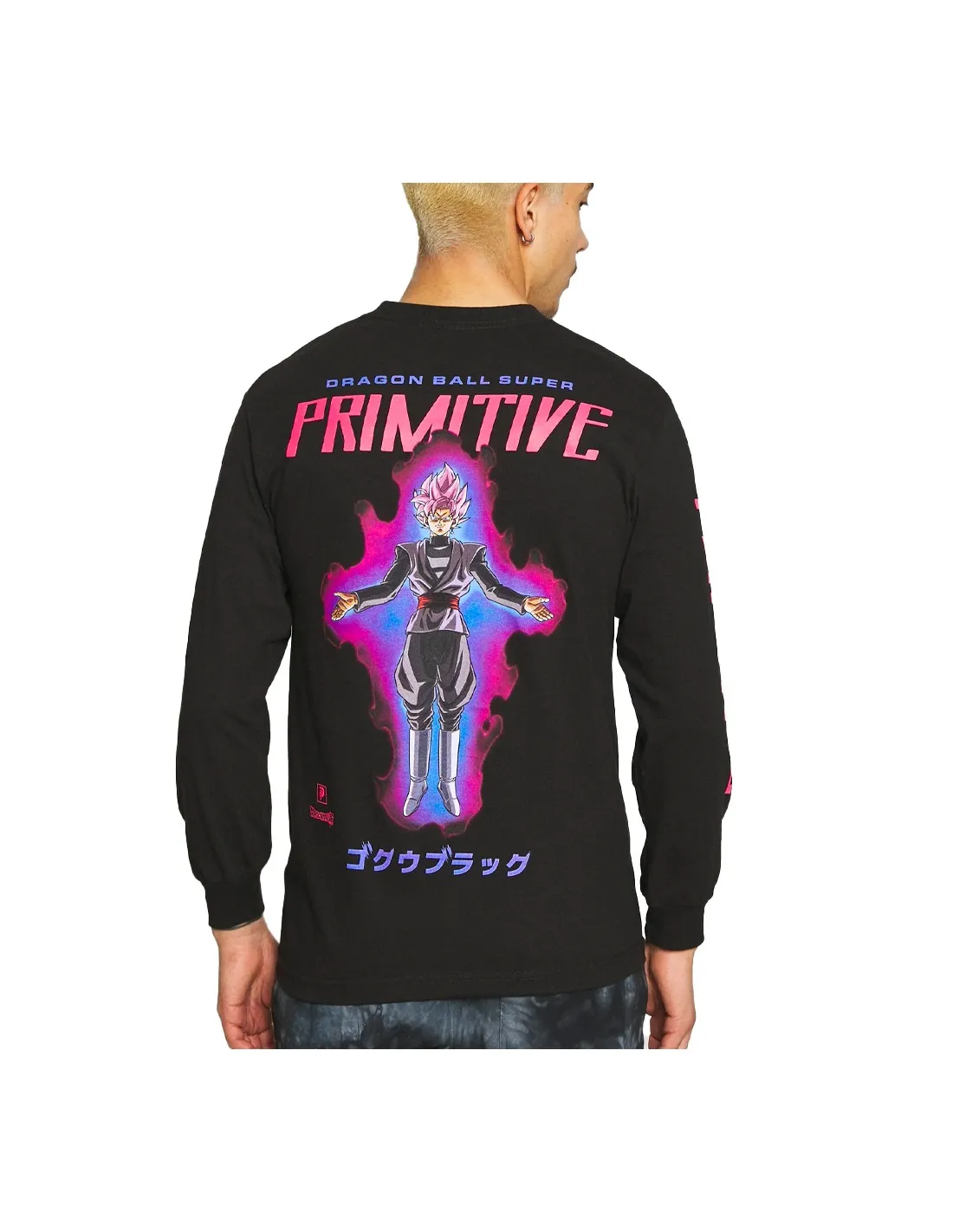 PRIMITIVE GOKU  ROSA/NEGRO  CAMISETA DE MANGA LARGA