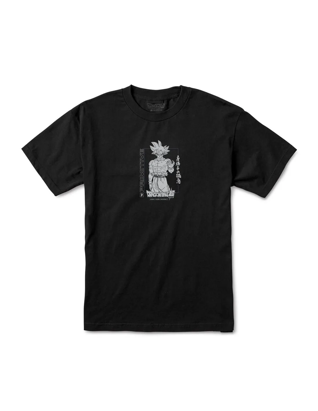 PRIMITIVE GOKU ULTRA INSTINCT  NEGRO  CAMISETA