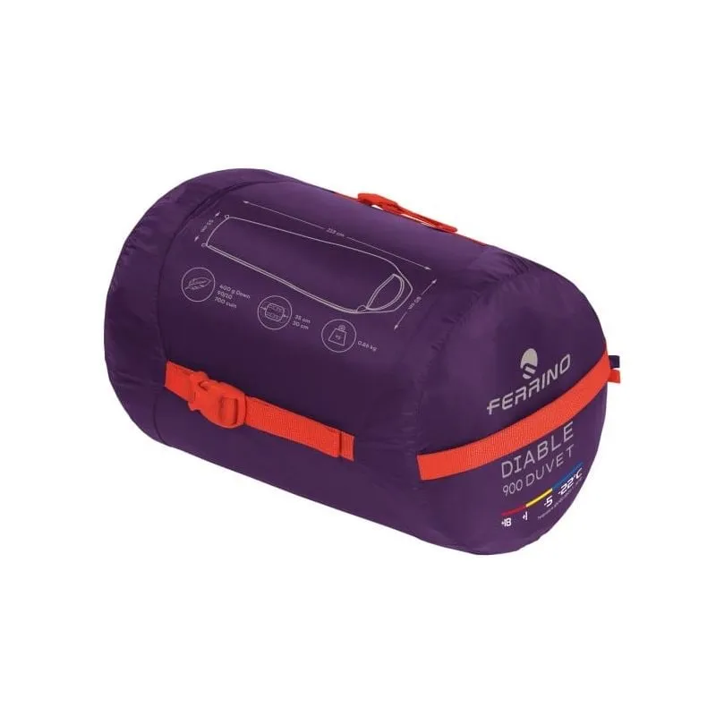 Saco de dormir Ferrino Saco de dormir diable 900 duvet rds down (Purple)