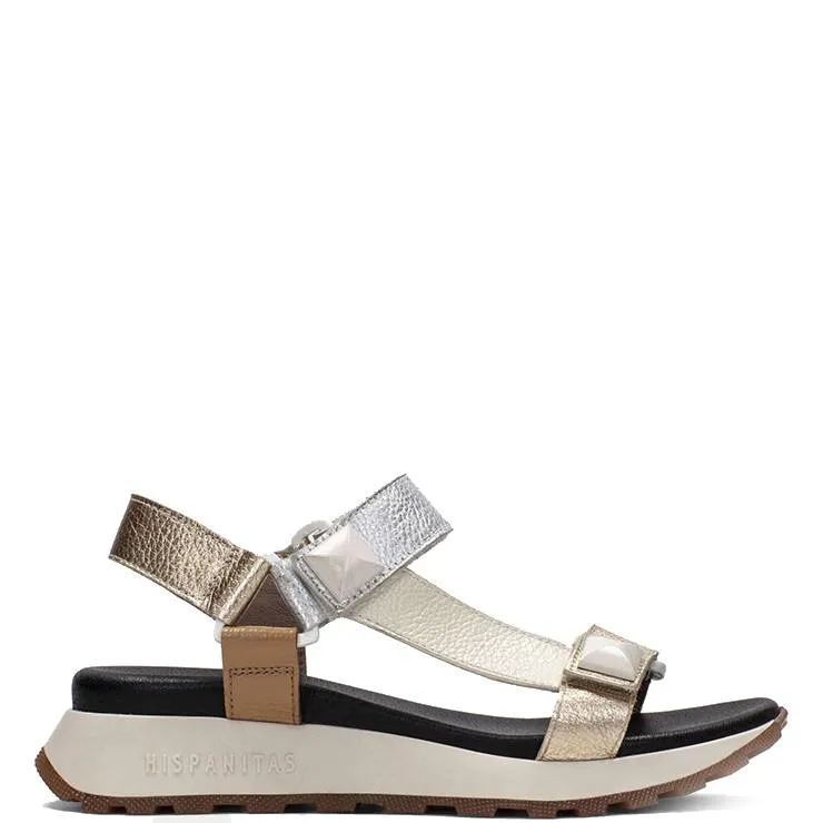 SANDALIA HISPANITAS CHV243311 BEIGEPLATAORO