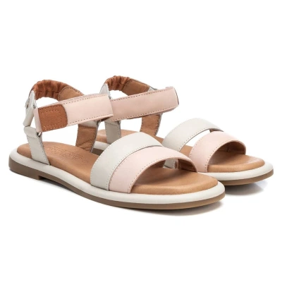 Sandalia plana mujer beige Carmela