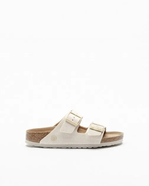 Sandalias Birkenstock Arizona Rivet Logo Beige