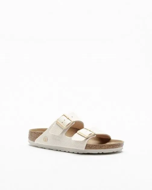 Sandalias Birkenstock Arizona Rivet Logo Beige