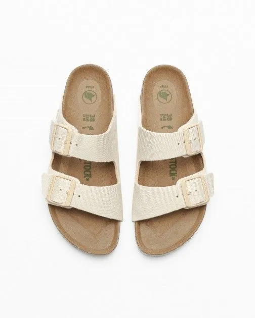 Sandalias Birkenstock Arizona Rivet Logo Beige