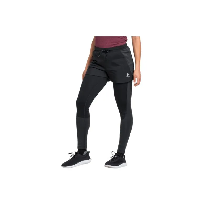 SHORT ODLO RUN EASY STHERMIC (NEGRO) MUJER