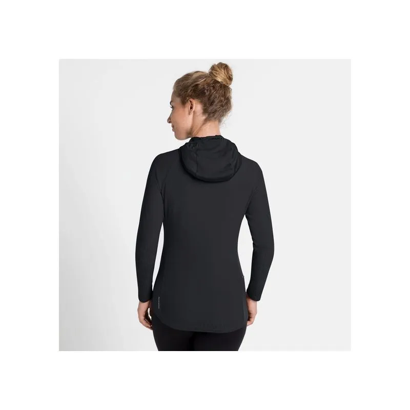 Sudadera con capucha Odlo Zeroweight Ceramiwarm (negro) mujer