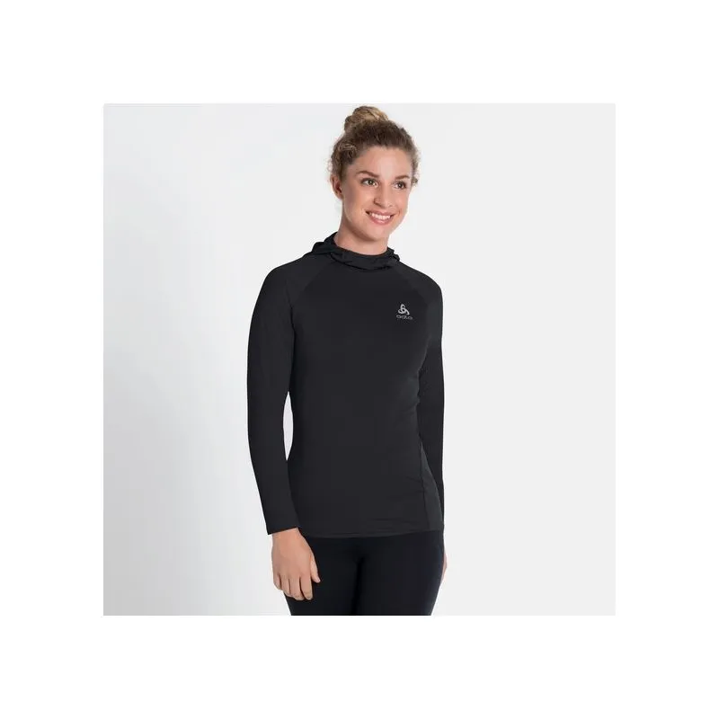 Sudadera con capucha Odlo Zeroweight Ceramiwarm (negro) mujer