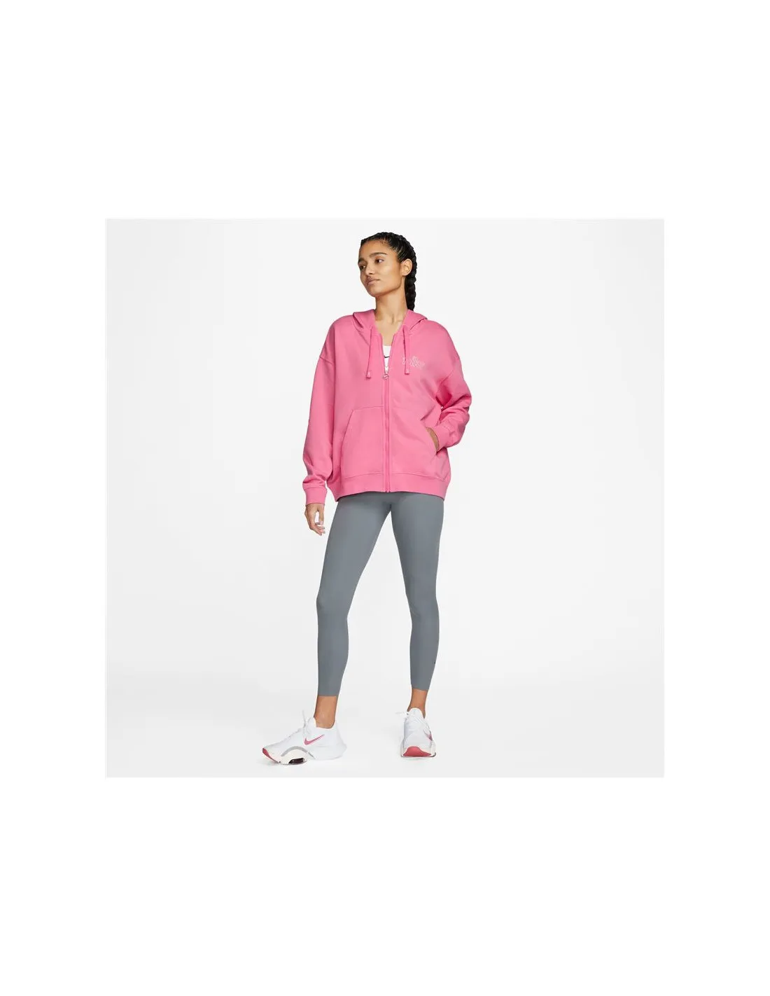 SUDADERA DE FITNESS NIKE DRIFIT GET FIT MUJER PK